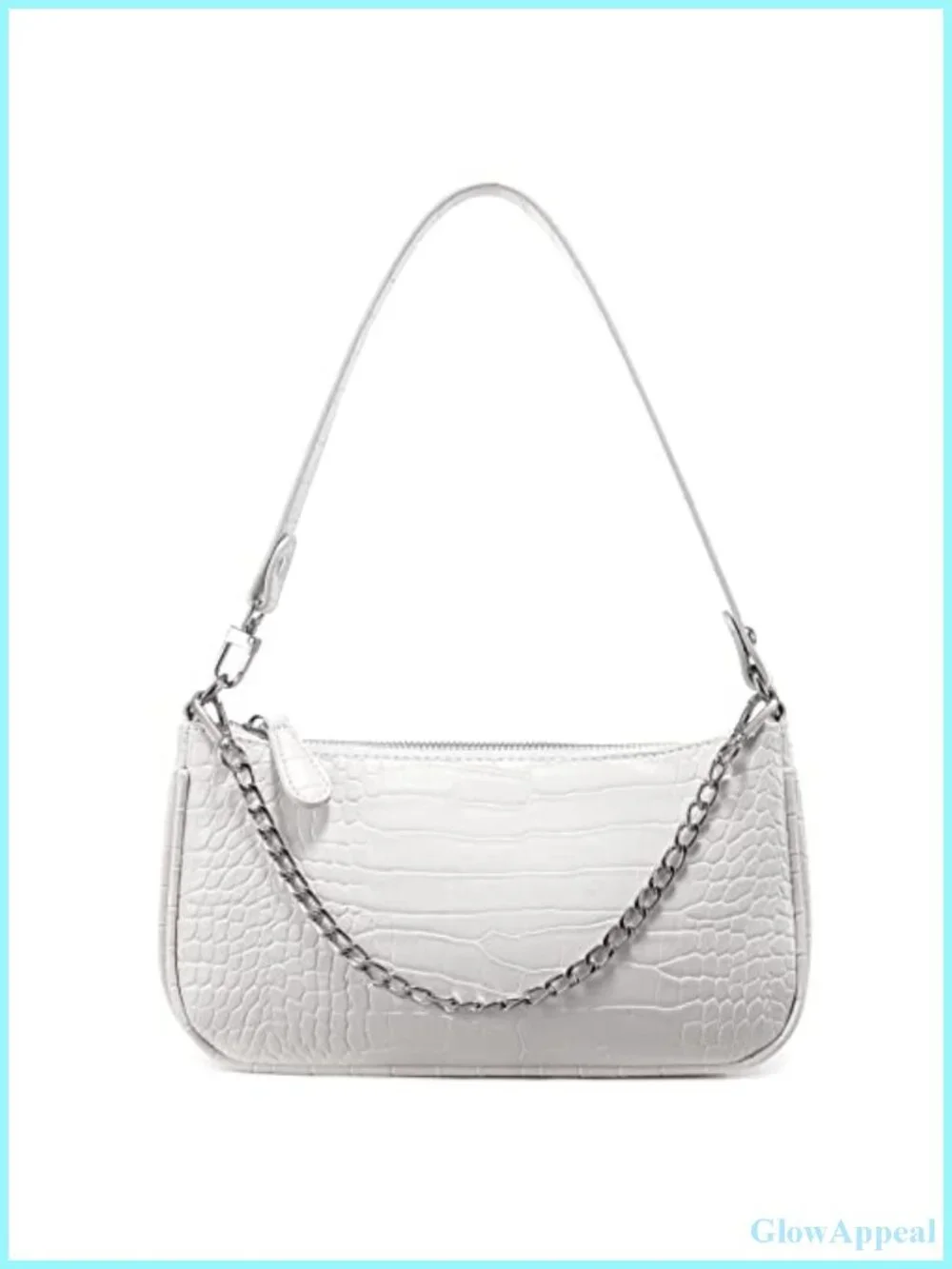 Women's Retro PU Leather Shoulder Bag Tote Clutch, Crocodile Pattern, with